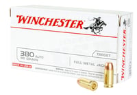 Winchester USA Handgun Ammunition .380 ACP 95 gr FN 50/box  | .380 ACP | 020892201972
