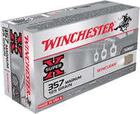 Winchester Ammo WC3571 Super X  357Mag 125gr Winclean Brass Enclosed Base 50 Per Box/10 Case  | .357 MAG | 020892212251