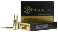 Weatherby Select Plus Nosler Partition Rifle Ammunition .257 Wby Mag 120gr NP 3305 fps 20/ct | .257 WBY MAG | 747115020225