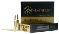 Weatherby Rifle Ammunition .270 Wby Mag 140 gr BT 3300 fps  20/box | .270 WBY MAG | 747115025275