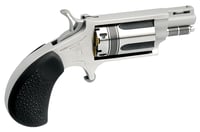 North American Arms 22MSTW Wasp Snub Nose 22 WMR 5 Shot 1.13 Inch Vent Rib Barrel, Overall Stainless Steel Finish, Black Pebbled Texture Rubber Grip | .22 WMR | 744253002328