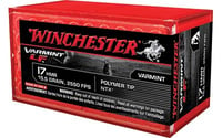 Winchester Ammo S17HMR1LF Varmint LF  17 HMR 15.5 gr Polymer Tip NTX 50 Per Box/ 20 Case | 020892102781 | Winchester | Ammunition | Rimfire 
