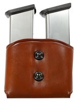 Galco DMC26 DMC Mag Carrier Double Tan Leather Belt Loop 45 ACP Belts 1.50-1.75 Inch Wide Compatible w/ Single Stack Compatible w/ Sig P220 Compatible w/ 1911 | 601299037038