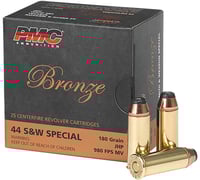 PMC 44SB Bronze  44SWSpl 180gr Jacketed Hollow Point 25 Per Box/20 Case | .44 Special | 741569200028