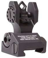 Troy Ind SSIGDOARFBT00 Rear Folding BatteleSight Dioptic  Black Hardcoat Anodized for AR15 | 812699011232
