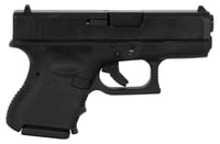 Glock UI2650201 G26 Gen3 Subcompact 9mm Luger  3.43 Inch Barrel 101, Black Frame  Slide, Finger Grooved Textured Polymer Grip, Safe Action Trigger US Made | 9x19mm NATO | 764503001246