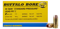 Buffalo Bore Ammunition 23D20 Standard Pressure Strictly Business 40SW 125gr Barnes TACXP Lead Free 20 Per Box/12 Case | 651815023045