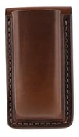 Bianchi 18055 Open Top Mag Pouch  Single Tan Leather Belt Clip, Belts 1.75 Inch Wide Compatible w/Glock 17/19/22/23/30/SW 9/40F/MP 9/40 | 013527180551