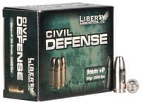 LIBERTY CIVIL DEFENSE 9MM LUGER 50GR HP 20RD 50BX/CS | 9x19mm NATO | 696859105623