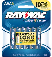 Rayovac 8246F AAA  1.5V Alkaline 2700 mAh 6 Pack | 012800478569
