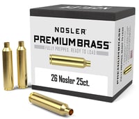 Nosler 10140 Premium Brass Unprimed Cases 26 Nosler Rifle Brass/ 25 Per Box | 054041101400 | Nosler | Reloading | Brass 