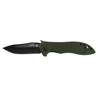Kershaw 6074OLBLK CQC 5K 3 Inch Folding Drop Point Plain Black Oxide 8Cr14MoV SS Blade, Olive Drab G10 Handle, Includes Pocket Clip | 087171037615 | Kershaw | Personal Defense  | Knives  |Folding