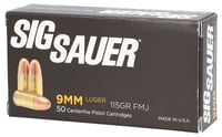 SIG AMMO 9MM 115GR FMJ 50/500 | 798681516889