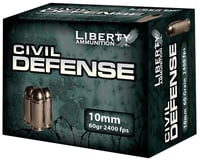 LIBERTY CIVIL DEFENSE 10MM AUTO 60GR HP 20RD 50BX/CS | 10mm | 748252054982