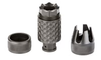 Spikes Tactical SAKB0200 Barking Spider2 Muzzle Brake Black Nitride 4140 Chromoly Steel with 5/8 Inch24 tpi Threads, 3.75 Inch OAL  1.40 Inch Diameter for 30 Cal | .308 WIN | 855319005983