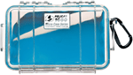 PELICAN 1050 MICRO CASE CLEAR W/ BLUE LINER ID 6.3X3.7X2.8 Inch | 019428082772