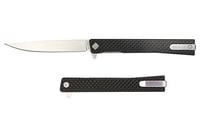 OCASO KNIVES SOLSTICE 3.5 InchFLDR CARBON FIBER/SATIN STRAIGHT | 850042713006