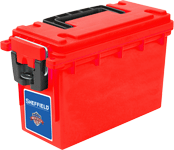 SHEFFIELD FIELD/AMMO BOX RED MADE IN USA | 076812126368