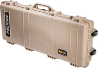 PELICAN 1700 CASE W/ WHEELS 3 PC FOAM FITS 34 Inch GUNS TAN | 019428051426