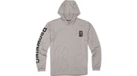 BROWNING HOODED L-SLEEVE TECH T-SHIRT LIGHT GRAY X-LARGE | 023614956259