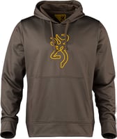 BROWNING TECH HOODIE LS MAJOR BROWN LARGE | 023614985600