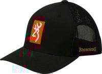 BROWNING CAP SNAP SHOT BLACK W/ORANGE PATCH ADJ | 023614487753