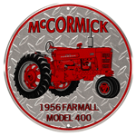OPEN ROAD BRANDS EMB TIN SIGN MCCORMICK TRACTOR RND 12 InchX12 Inch | 00842252114568