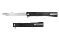 OCASO KNIVES SOLSTICE 3.5 InchFLDR CARBON FIBER/SATIN HARPOON | 850042713228