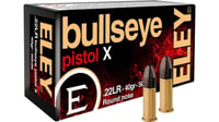 ELEY BULLSEYE PISTOL 22LR 40GR ROUND NOSE 50 PACK | 650911041106