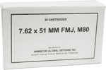 ARMSCOR 7.62X51 M80 147GR FMJ 20RD 10BX/CS | 7.62x51mm NATO | 4806015502036