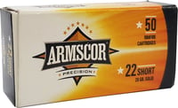 ARMSCOR AMMO 22SHORT 29GR COPPER PLATE 50/100 | 4806015504153