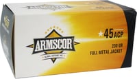 Armscor Value Pack Handgun Ammunition .45 Auto 230gr FMJ 849 fps 100/ct | .45 ACP | 4806015504436