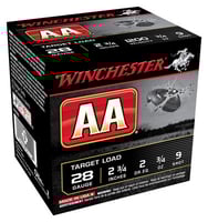 WINCHESTER AA 28GA 2.75 Inch 3/4OZ 9 1200FPS 250RD CASE LOT  | 28GA | 020892004887