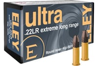 ELEY ULTRA EXTREME LONG RANGE 22LR 40GR RN 50RD 100BX/CS | .22 LR | 650911026004