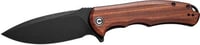 CIVIVI KNIFE PRAXIS 3.75 Inch CUIBOURTIA WOOD/BLACK STNWSH | 763416241411