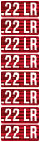 MTM CL22LR Ammo Caliber Labels 22LR, 8-Pack | 026057320229