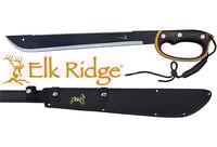 MC ELK RIDGE MACHETE 24 Inch BLADE W/SHEATH DHANDLE BLACK/SS | 805319070498