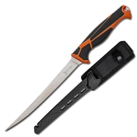 Master Cutlery Elk Ridge Trek Fixed Knife 7 Inch Fillet Blade Orange and Black | 805319431336