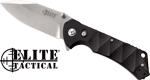 Master Cutlery Elite Tactical Parallax Folding Knife 3 1/2 Inch Blade Black | 805319431206