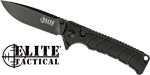 Master Cutlery Elite Tactical Backdraft Folding Knife 3 1/2 Inch Blade Black | 805319431237