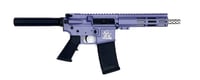 Great Lakes AR15 Handgun .223 Wylde 30rd Magazine 7.5 Stainless Barrel Wild Orchid Finish | .223 REM 5.56x45mm NATO | 638457789348