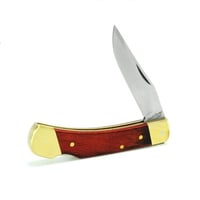 Schrade Uncle Henry Smokey Lockback Folding Knife 2-7/8 Inch Clip Point Blade Wood with Leather Sheath | 044356014021