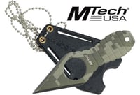 MC MTECH 2.25 Inch SPEAR POINT NECK KNIFE W/SHEATH STONEWASH | 805319066866