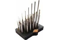 GRACE USA STEEL/BRASS ROLL PIN PUNCH SET W/BENCH BLOCK 27PC | 731940217714