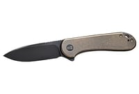 WE KNIFE ELEMENTUM 2.96 Inch BRONZ TITANIUM/STNWSH 20CV FRM LOCK | 763416240759