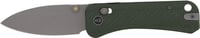 WE KNIFE BANTER 2 2.87 Inch GREEN CANVAS MICARTA/GRAY STONEWASH | 689826337387