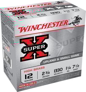 WINCHESTER SUPER-X 12GA 2.75 Inch 1-1/4OZ 7.5 25RD 10BX/CS  | 12GA | 020892000193