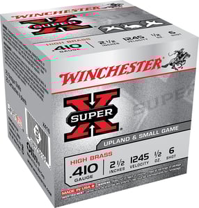 WINCHESTER SUPER-X 410 2.5 Inch 1/2OZ 6 25RD 10BX/CS  | .410GA | 020892001015