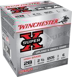WINCHESTER SUPER-X 28GA 2.75 Inch 1OZ 6 1205FPS 25RD 10BX/CS  | 28GA | 020892002517