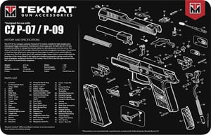 TEKMAT PSTL MAT FOR CZ P07/P09 BLK  | NA | 612409970732